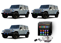 Jeep Wrangler V.3 Fusion Color Change LED Halo Fog Light Kit 1997-2015