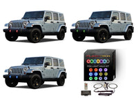 Jeep Wrangler V.3 Fusion Color Change LED Halo Fog Light Kit 1997-2015