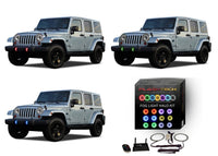 Jeep Wrangler V.3 Fusion Color Change LED Halo Fog Light Kit 1997-2015