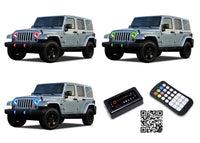 Jeep Wrangler V.3 Fusion Color Change Headlight & LED Halo Fog Light Kit 1997-2015