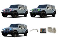 Jeep Wrangler V.3 Fusion Color Change Headlight & LED Halo Fog Light Kit 1997-2015