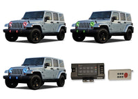 Jeep Wrangler V.3 Fusion Color Change Headlight & LED Halo Fog Light Kit 1997-2015