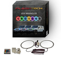 Jeep Wrangler V.3 Fusion Color Change LED Halo Headlight Kit 1997-2017