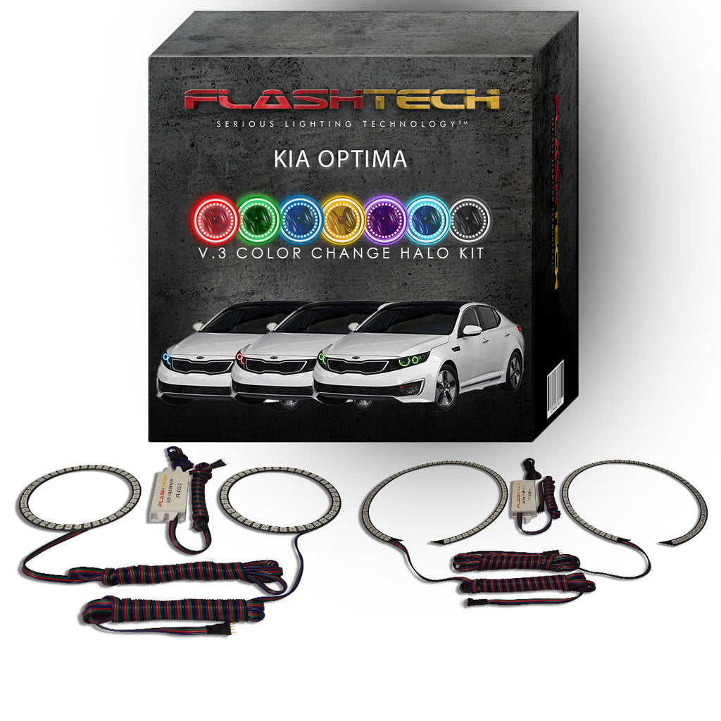 Kia Optima V.3 Fusion Color Change LED Halo Headlight Kit 2011-2013