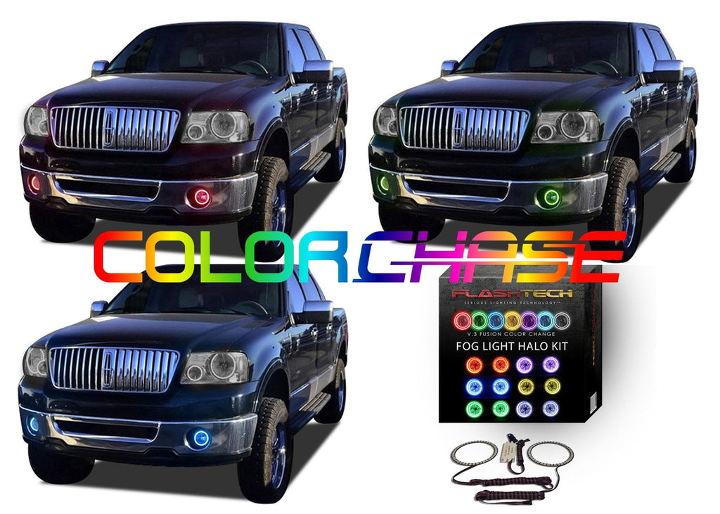 Lincoln Mark LT ColorChase LED Halo Fog Light Kit 2006-2008