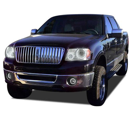 Lincoln Mark LT White Headlight & LED Halo Fog Light Kit 2006-2008