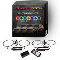 Lincoln Navigator V.3 Fusion Color Change LED Halo Headlight Kit 2003-2006