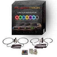 Lincoln Navigator V.3 Fusion Color Change LED Halo Headlight Kit 2003-2006