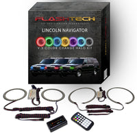 Lincoln Navigator V.3 Fusion Color Change LED Halo Headlight Kit 1998-2002