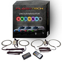 Lincoln Navigator V.3 Fusion Color Change LED Halo Headlight Kit 1998-2002