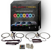 Lincoln Navigator V.3 Fusion Color Change LED Halo Headlight Kit 1998-2002