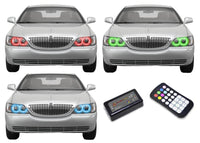 Lincoln Town Car V.3 Fusion Color Change LED Halo Headlight Kit 2005-2011