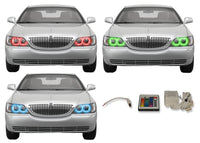 Lincoln Town Car V.3 Fusion Color Change LED Halo Headlight Kit 2005-2011
