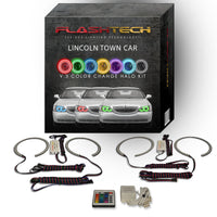 Lincoln Town Car V.3 Fusion Color Change LED Halo Headlight Kit 2005-2011