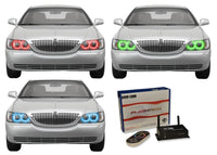 Lincoln Town Car V.3 Fusion Color Change LED Halo Headlight Kit 2005-2011