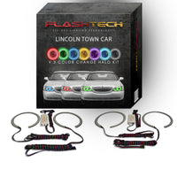 Lincoln Town Car V.3 Fusion Color Change LED Halo Headlight Kit 2005-2011