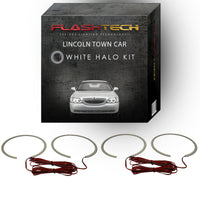 Lincoln Town Car White LED Halo Headlight Kit 2005-2011