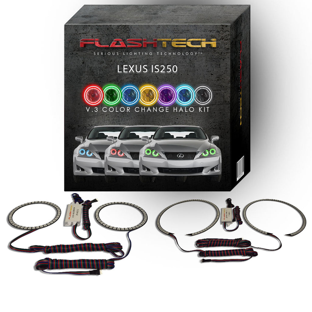 Lexus IS250 V.3 Fusion Color Change LED Halo Headlight Kit 2006-2008