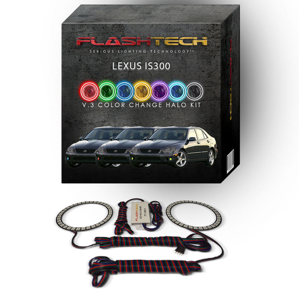 Lexus IS300 V.3 Fusion Color Change LED Halo Fog Light Kit 2001-2005