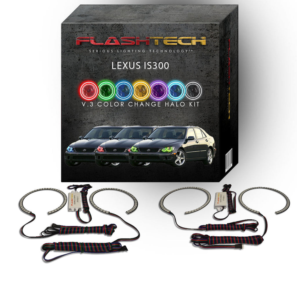 Lexus IS300 V.3 Fusion Color Change LED Halo Headlight Kit 2001-2005