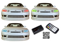 Lexus SC300/400 V.3 Fusion Color Change LED Halo Headlight Kit 1992-2002