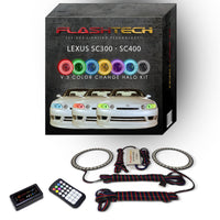 Lexus SC300/400 V.3 Fusion Color Change LED Halo Headlight Kit 1992-2002