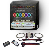 Lexus SC300/400 V.3 Fusion Color Change LED Halo Headlight Kit 1992-2002