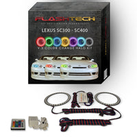 Lexus SC300/400 V.3 Fusion Color Change LED Halo Headlight Kit 1992-2002