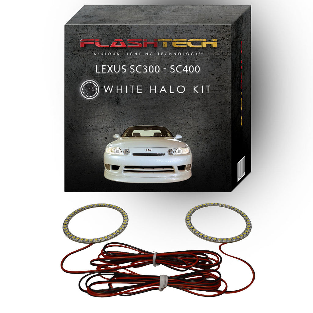 Lexus SC300/400 White LED Halo Headlight Kit 1992-2002