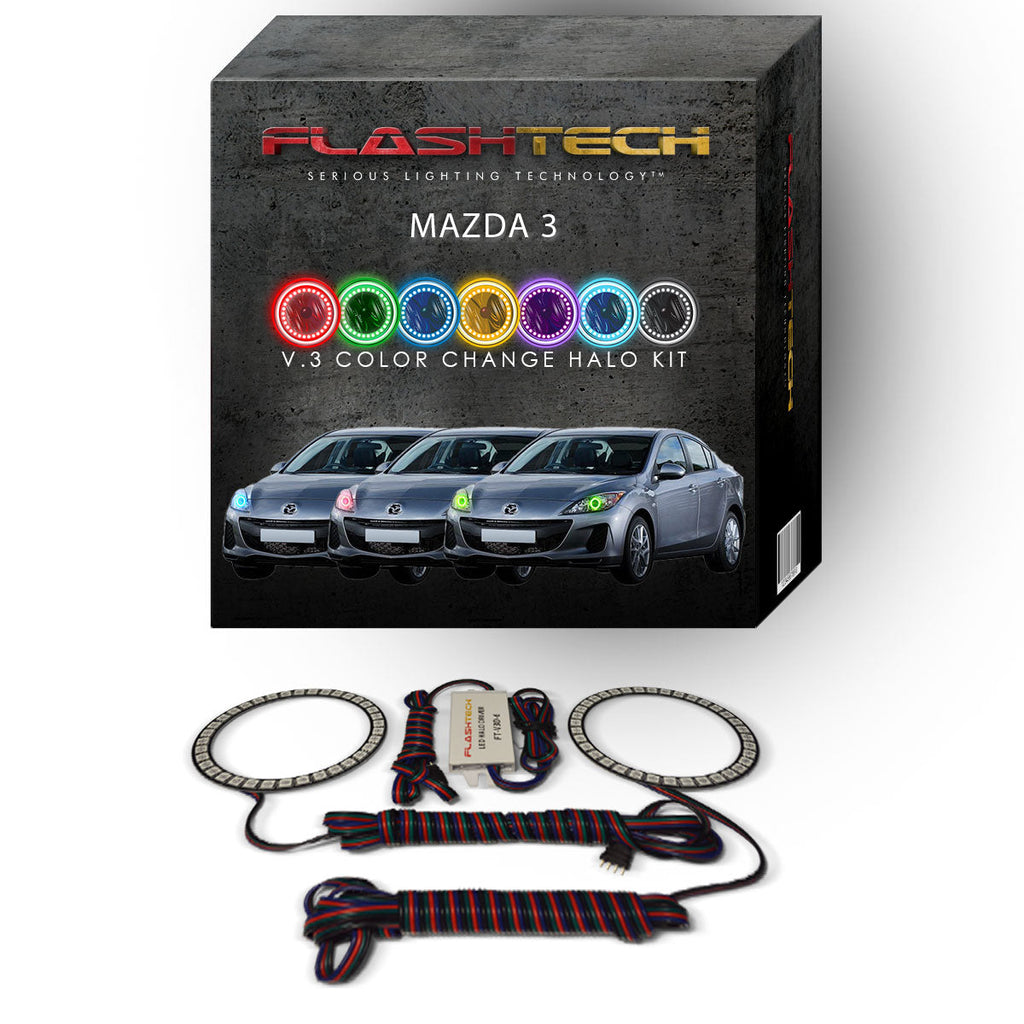 Mazda 3 V.3 Fusion Color Change LED Halo Headlight Kit 2010-2013