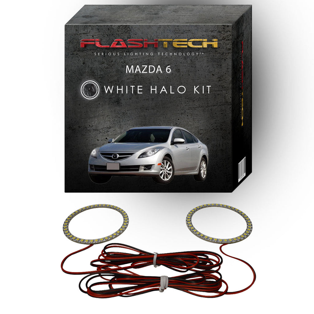 Mazda 6 White LED Halo Headlight Kit 2009-2010