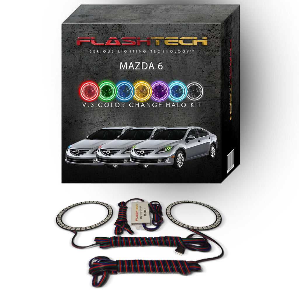 Mazda 6 V.3 Fusion Color Change LED Halo Headlight Kit 2011-2013