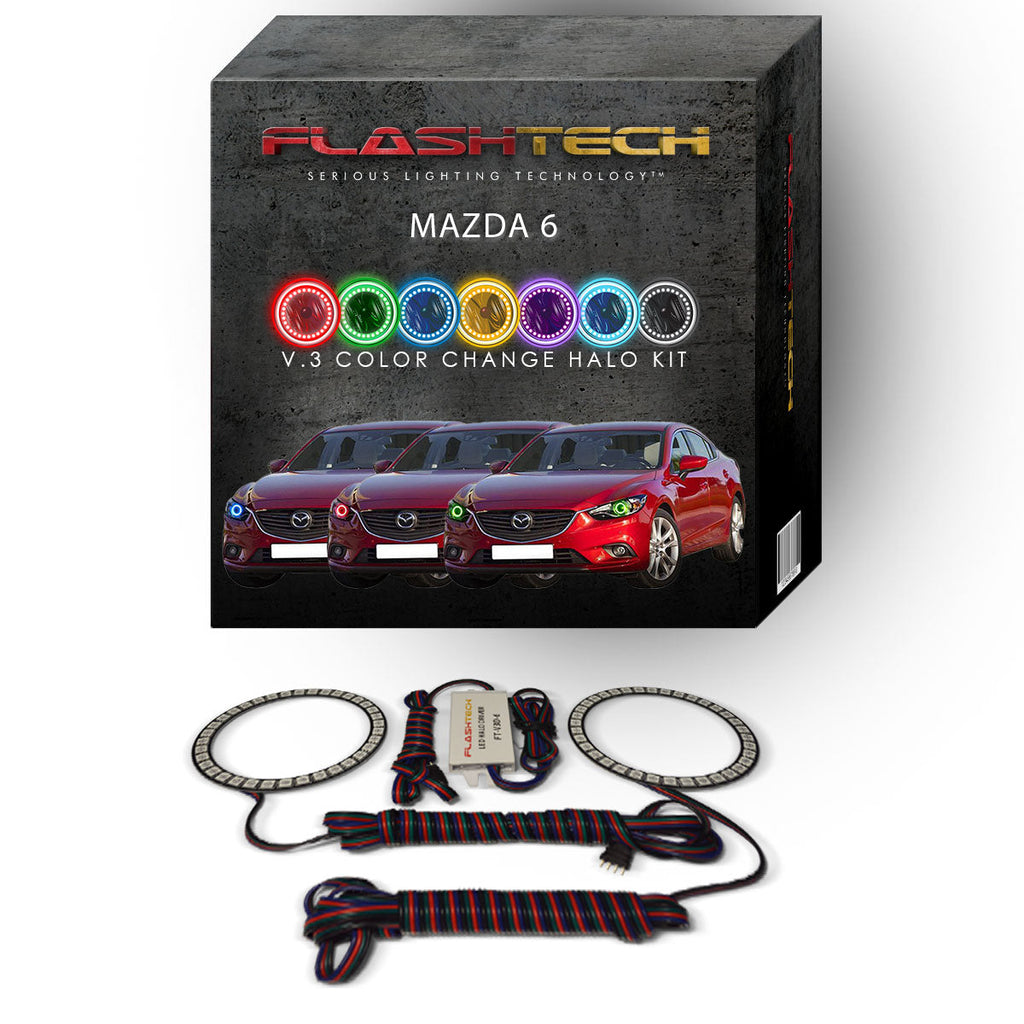 Mazda 6 V.3 Fusion Color Change LED Halo Headlight Kit 2014-2015