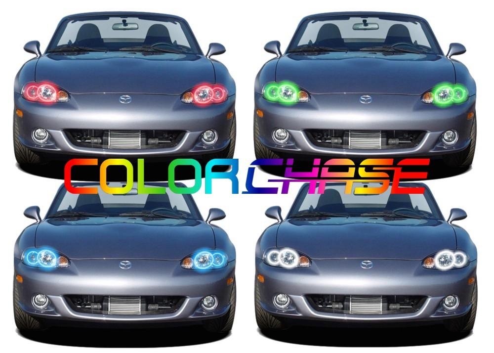 Mazda Miata ColorChase LED Halo Headlight Kit 2001-2005