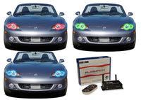 Mazda Miata V.3 Fusion Color Change LED Halo Headlight Kit 2001-2005