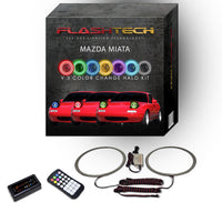 Mazda Miata V.3 Fusion Color Change LED Halo Headlight Kit 1990-1997