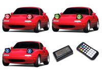 Mazda Miata V.3 Fusion Color Change LED Halo Headlight Kit 1990-1997