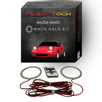 Mazda Miata White LED Halo Headlight Kit 1990-1997