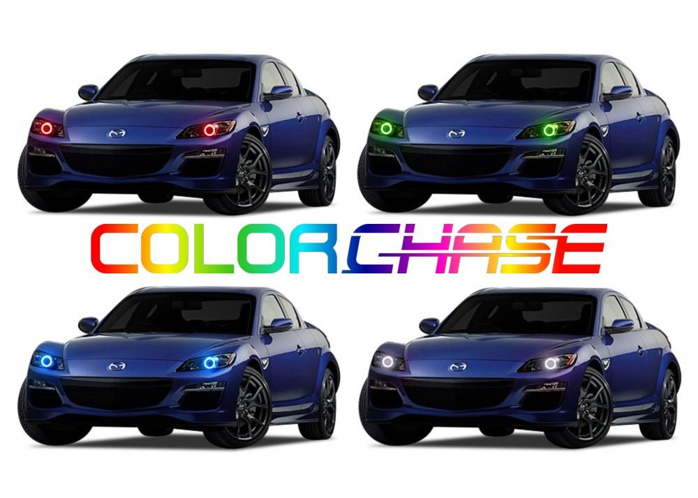 Mazda RX8 ColorChase LED Halo Headlight Kit 2004-2008