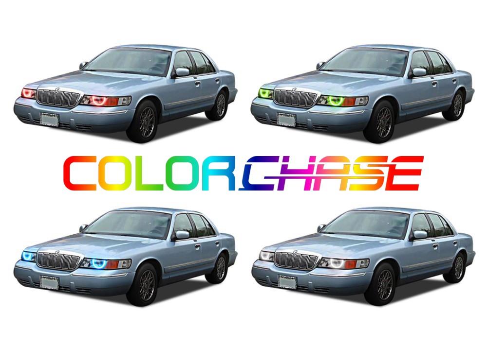 Mercury Grand Marquis ColorChase LED Halo Headlight Kit 1998-2002