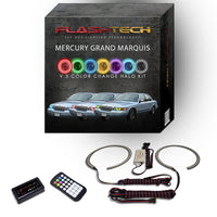 Mercury Grand Marquis V.3 Fusion Color Change LED Halo Headlight Kit 1998-2002