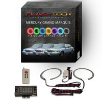 Mercury Grand Marquis V.3 Fusion Color Change LED Halo Headlight Kit 1998-2002