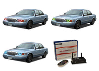 Mercury Grand Marquis V.3 Fusion Color Change LED Halo Headlight Kit 1998-2002