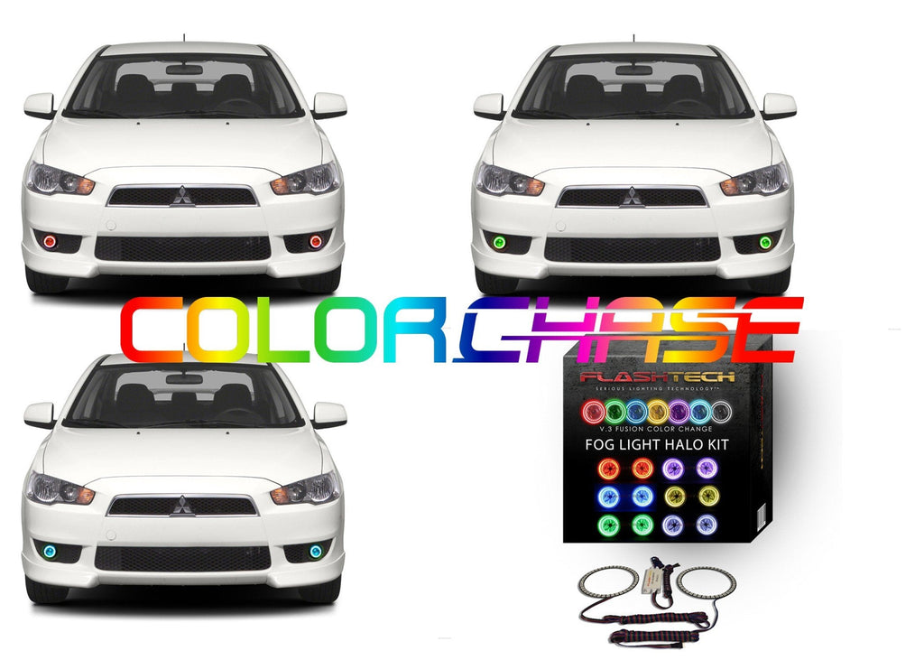 Mitsubishi Lancer ColorChase LED Halo Fog Light Kit 2008-2016