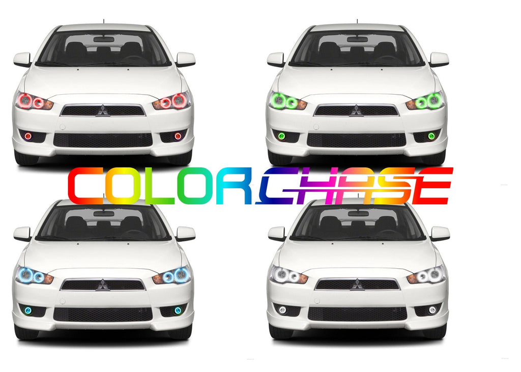 Mitsubishi Lancer ColorChase Headlight & LED Halo Fog Light Kit 2008-2016
