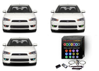 Mitsubishi Lancer V.3 Fusion Color Change LED Halo Fog Light Kit 2008-2016