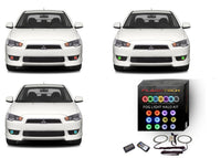 Mitsubishi Lancer V.3 Fusion Color Change LED Halo Fog Light Kit 2008-2016