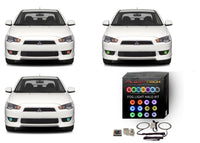 Mitsubishi Lancer V.3 Fusion Color Change LED Halo Fog Light Kit 2008-2016