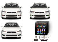 Mitsubishi Lancer V.3 Fusion Color Change LED Halo Fog Light Kit 2008-2016