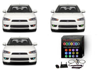 Mitsubishi Lancer V.3 Fusion Color Change LED Halo Fog Light Kit 2008-2016